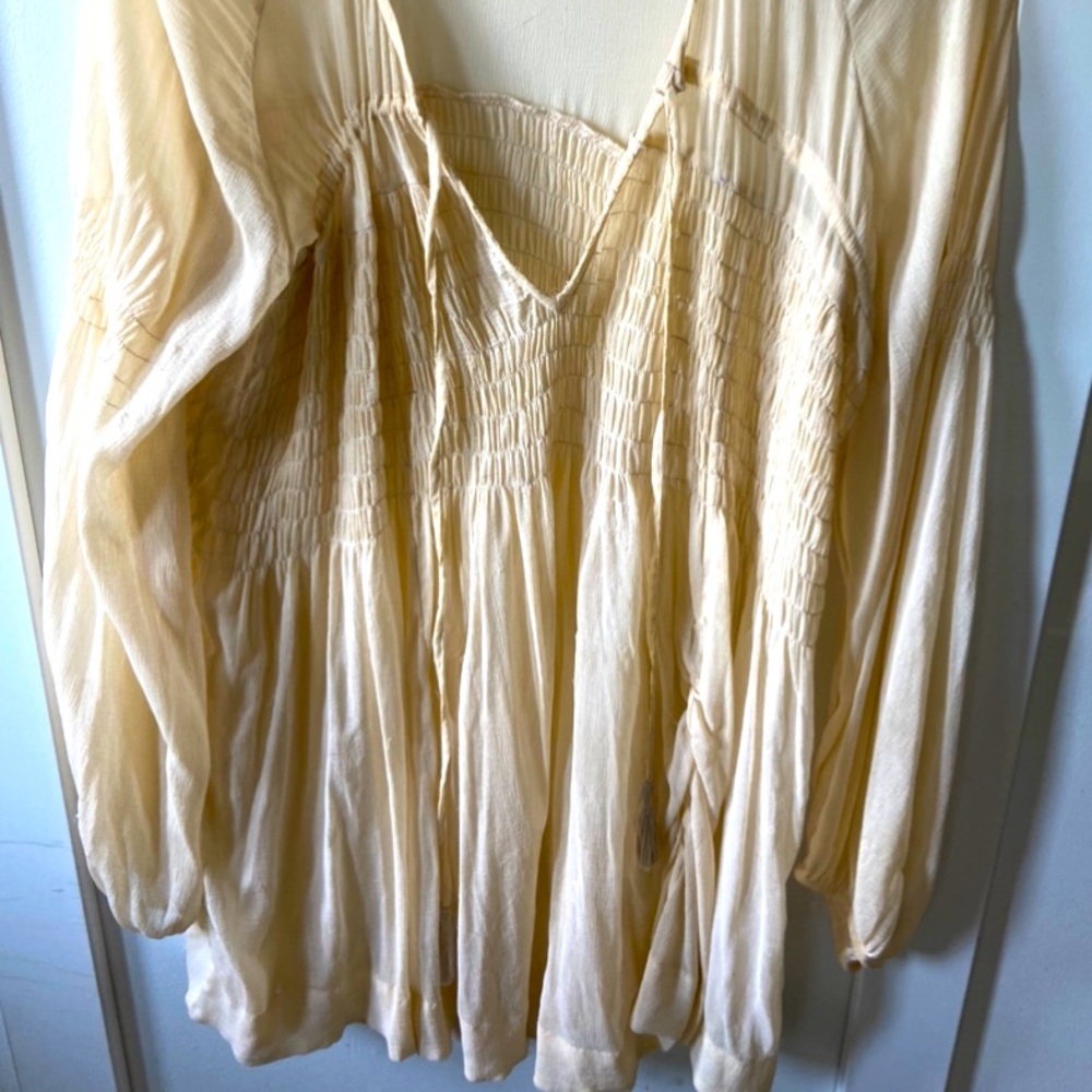 Free People Bell Sleeve Peasant Smock